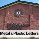 Metal and Plastic letters